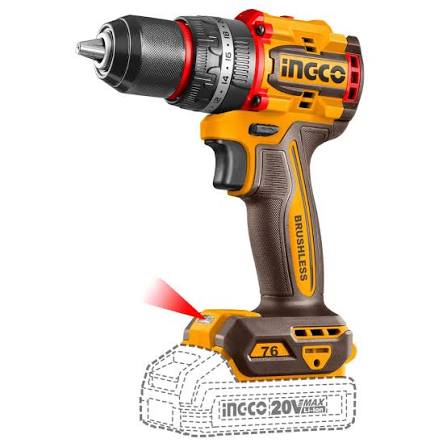 INGCO 20V IMPACT DRILL KIT 76NM