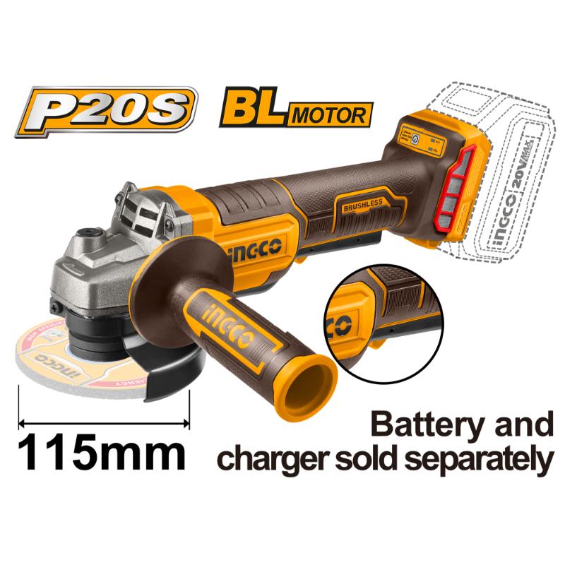 INGCO 20V Angle Grinder- Safety Switch