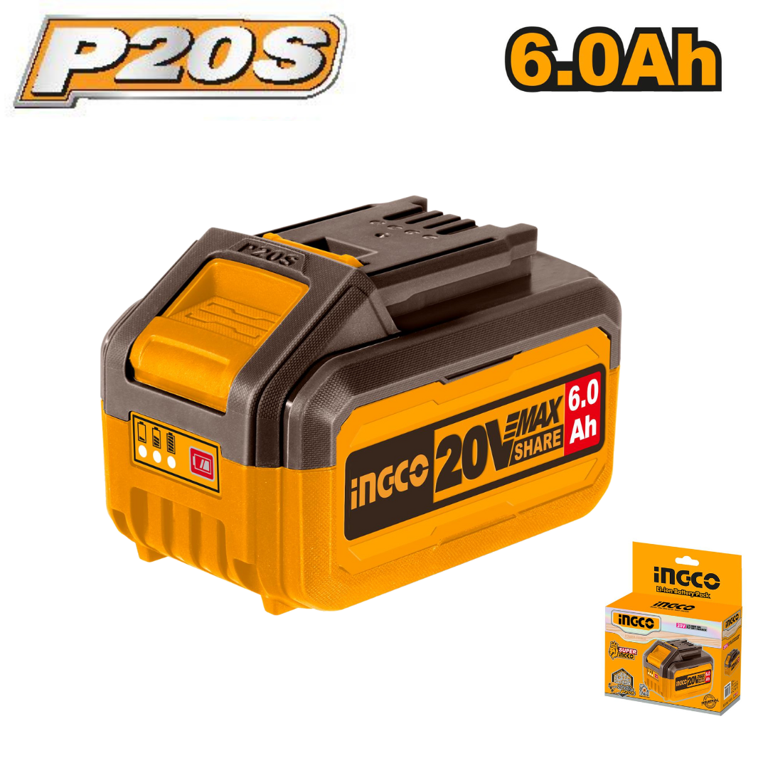 Ingco 20V Battery 6.0Ah (P20S)