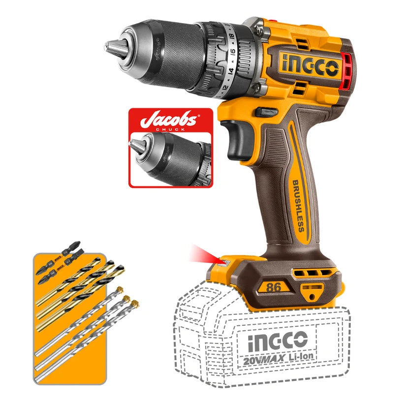 Ingco Cordless Impact Drill 86Nm 20V (Tool only)