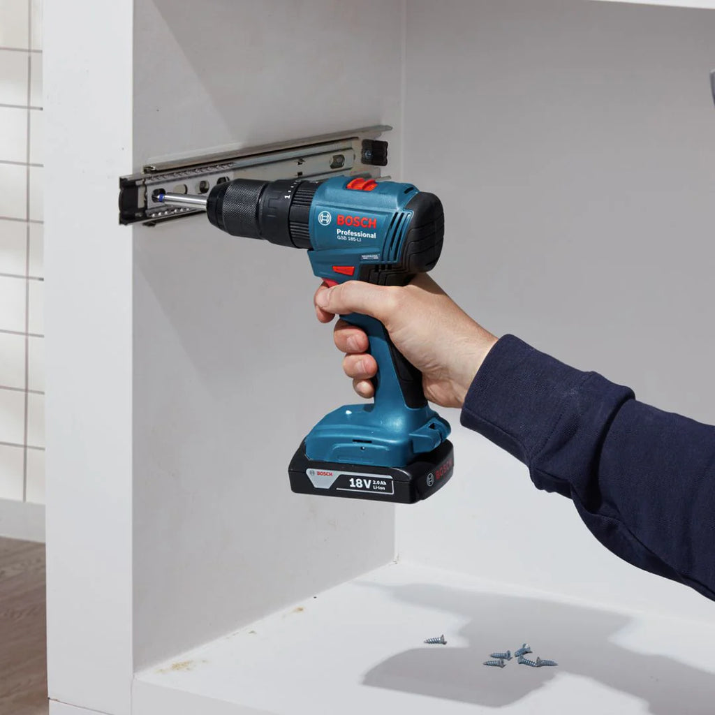 Bosch Professional 18V Cordless Impact Drill (23 Piece Set) | GSB 185-LI