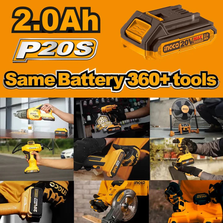 INGCO 20V Battery 2.0Ah (P20S)