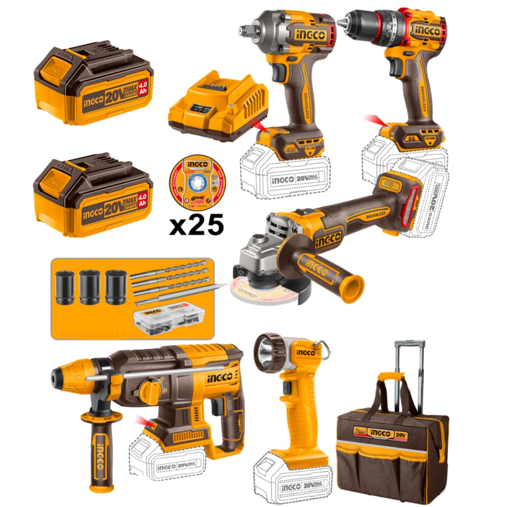INGCO 5in1 Combo Kit- Industrial