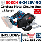 Bosch Professional 18V Cordless Circular Saw | GKM 18V-50